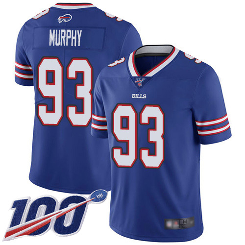 Men Buffalo Bills #93 Trent Murphy Royal Blue Team Color Vapor Untouchable Limited Player 100th Season NFL Jersey->buffalo bills->NFL Jersey